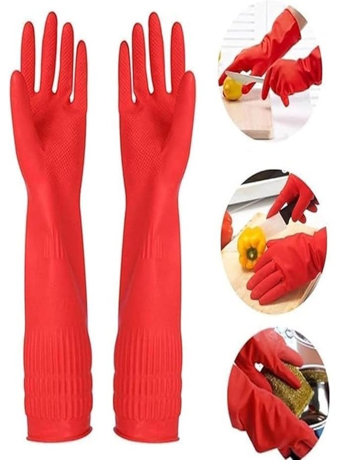MPR4 Premium Rubber Household Gloves - Anti-Slip, Waterproof, Comfortable Lining for Dishwashing & Daily Cleaning - Image 3